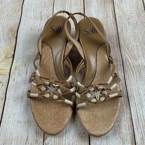 Sofft Tan Leather Sandals
